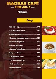 Menu Card Page 2 Fine Dining Hot And Sour Soup Fine Dining Restaurant