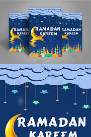 Desain poster ramadan untuk kartu ucapan selamat ramadan tahun 1441 h / 2020 m. Cartoon Blue Ramadan Posters Psd Free Download Pikbest