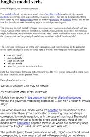 The adjectives modify the nouns, and the adverbs modify the. Modal Verbs Modal Verbs For Bsl Are Can Must Should Want These Are Productive Requirements Pdf Free Download