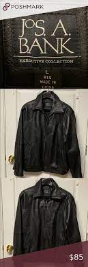Joseph A Bank Executive Collection Leather Jacket Black Leather Bomber Jacket Leather Jacket Shopping Leather Jacket