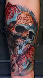 Black And White Realistic Sugar Skull Tattoo Pin On Tattoos