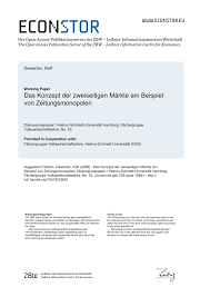 Das menschenbild des marktakteurs als opportunistischer egoist. Pdf Das Konzept Der Zweiseitigen Markte Am Beispiel Von Zeitungsmonopolen