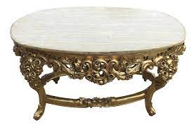 Often described as the final expression of the baroque movement, it was exceptionally ornamental the rococo first emerged in france during the 1720s and 30s as a style developed by craftspeople and designers rather than architects, which. Rococo Style Marble Topped Table Chairish