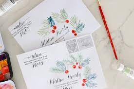 Addressing Christmas Cards Simple Ways To Dress Up Your Christmas Card Envelopes Studio 5