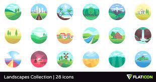 28 Free Vector Icons Of Landscapes Collection Designed By Freepik Sims 4 Collections Sims 4 Body Mods Sims 4