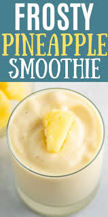 Easy Pineapple Smoothie In 2020 Pineapple Smoothie Smoothie Recipes Pineapple Smoothie Recipes