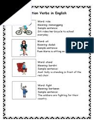 Kumpulan tips dan panduan lengkap bagi anda yang ingin lihai menjahit sendiri : Action Verbs In English