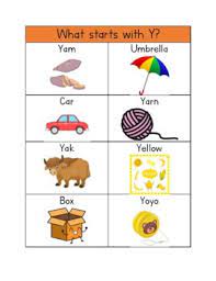 Cut and paste the letter y coloring page. Words That Start With Y By Tk Adventures Teachers Pay Teachers