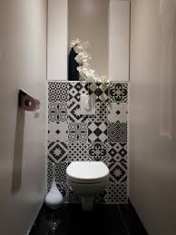 Wc Suspendu Black And White Carreau De Ciment Gatsby Decor Deco Toilettes Idee Deco Toilettes Wc Suspendu