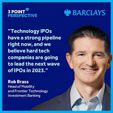 Rob Brass, Head of Mobility and Frontier Technology Investment Banking,  believes disruptive hard tech such as #robotics has the momentum to bring  IPO activity out of hiatus in 2023.
