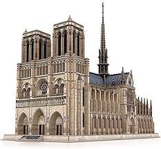 Amazon Com Cubicfun 3d French Puzzles Large Cathedral Architecture Church Building Model Craft Cathedral Architecture French Cathedrals Architecture Landmark