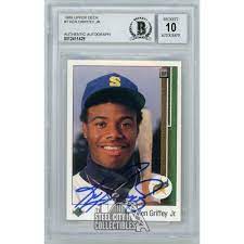 Subscribe to get irreverent and incisive sports stories, delivered to your mailbox every morning. Ken Griffey Jr 1989 Upper Deck Autograph Rc Rookie Card 1 Bas 10 Steel City Collectibles