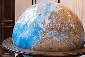 Large outdoor globe sculpture sample. Exclusive Gift Large Landscape Globe On A Wood Stand D 51 Inch Buy A Big Globe From Globesrussia Com