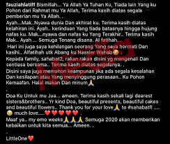 Download mp3 doa untuk arwah gratis, ada 20 daftar lagu doa untuk arwah yang bisa anda download. Kupohon Kemaafan Halal Makan Dan Minum Fauziah Latiff Sedekahkan Doa Buat Arwah Bapa Dan Allahyarham Nassier Wahab Media Hiburan
