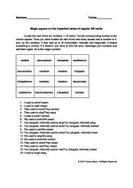 Magic Square On Spanish Imperfect Tense Conjugation Of