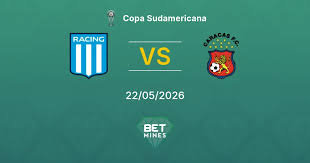 Palpite Racing Club x Caracas: análise, odds e apostas