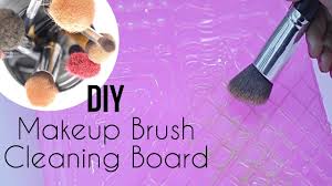 diy makeup brush cleaning board