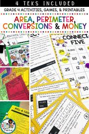 Area And Perimeter Measurement Conversion And Money Teks Math Activities Cooperative Learning Activities Math Activities Math Teks