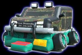 Camo Monster Wheels Bouncer From Moonwalk Rentals Camo Truck Moonwalk