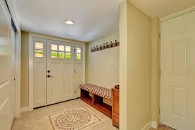 Entryway In Light Tones With Mosaic Tile Floor Stock Image Image Of Enter Floor 79671627