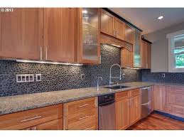 Pebbled Backsplash Neat Idea For Around Master Bathtub Too Home Kitchen Cabinets Kitchen