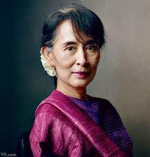 Aung san suu kyi is the face of democracy and rights in burma. V F Portrait Burma S Political Heroine Aung San Suu Kyi Vanity Fair