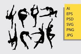 Download Dancer Silhouette Graphic By Cove703 Creative Fabrica In 2020 Dancer Silhouette Woman Silhouette Silhouette PSD Mockup Templates
