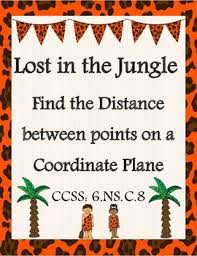Finding Distance Between Points On A Coordinate Plane Ccss 6 Ns C 8 Coordinate Plane Coordinate Plane Activity Ccss