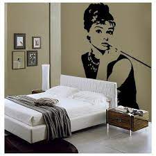 Audrey Hepburn Wall Art Bedroom Themes Hollywood Theme Bedrooms Bedroom Decor
