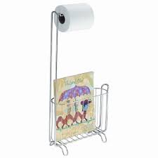 This attractive toilet paper holder will make a stylish storage solution for your bath. Chrome Metal Toilet Paper Roll Holder Stand Magazine Rack Bath Tissue Wire Floor Ebay