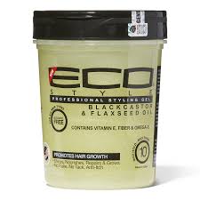 Eco Style Black Castor Flaxseed Oil Styling Gel Hair Gel Glaze Textured Hair In 2020 Styling Gel Flaxseed Gel Flax Seed