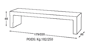 Banc En Beton Linea 414