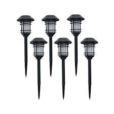 At the solar garden, we specialize in innovative solar lighting for any garden style. Hampton Bay Black Solar Led Path Light 6 Pack The Home Depot Canada