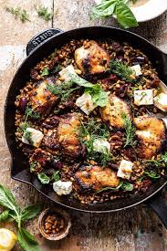 It is perfectly balanced and let's each ingredient shine through. One Skillet Greek Sun Dried Tomato Chicken And Farro Half Baked Harvest