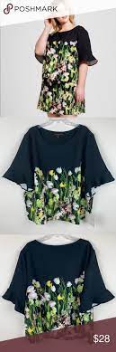 Xs thakoon target black floral top pullover thin cotton summer peasant tunic. Victoria Beckham For Target Floral Blouse 2x 3x Clothes Design Victoria Beckham Target Fashion
