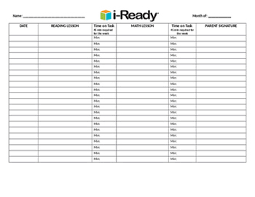 I Ready Log Worksheets Teaching Resources Teachers Pay
