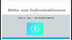 Search the world's information, including webpages, images, videos and more. Telc B2 Schreiben Bitte Um Information Youtube
