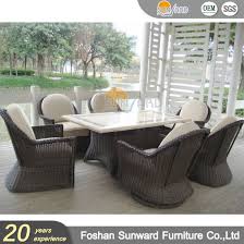 Cw chair set of 2 outdoor patio swivel dining chairs, high back cast aluminum frame, weather resistant metal furniture for lawn garden backyard, dark brown 4.3 out of 5 stars 100 $546.38 $ 546. Luxury Patio Us Style Aluminium Leisure Dining Set Restaurant Home Table And Chairs Hotel Outdoor Garden Dining Furniture China Wicker Chair Outdoor Dining Sets Made In China Com