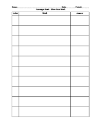 There will be scavenger hunts for everything from rhyming, math, phonics, geography, reading, and grammar. Scavenger Hunt Template For Show Your Work By Jessica Pickett Tpt