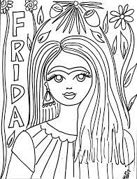 Push pack to pdf button and download pdf coloring book for free. Free Frida Kahlo Coloring Pages The Crafty Chica
