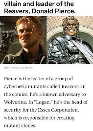 donald pierce leader of the reavers donald pierce 20th century fox comics