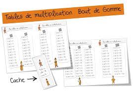 tables de multiplication multiplication table de multiplication bout de gomme