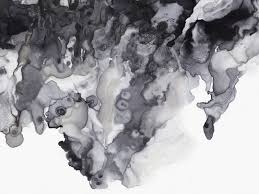 Black And White Drip Effect Black Drip Art Canvas Art Canvas Prints
