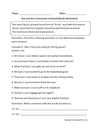 Are And Our Commonly Confused Words Worksheets Commonly Confused Words Word Usage Confusing Words