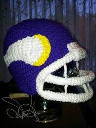 Crochet Minnesota Vikings Helmet Hat Crochet Kids Hats Crochet Hat Pattern Afghan Crochet Patterns