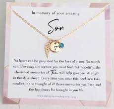 Valuecompare our prices and see!. Loss Of Son Gift In Memory Of Son Grief Gift Son Remembrance Necklace Son Memorial Gift Grieving Mother Sorry For Your Loss Grieving Mother Gifts Remembrance Necklaces Grief Gifts