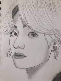 'bts v kim taehyung drawing' by emmygeith. Kim Taehyung V Sketch By Talltable On Deviantart
