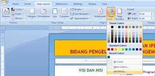 Cara Membuat Background Gambar Di Ms Word 2007
