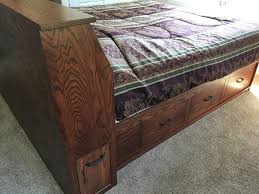Reclaimed wood + see all. Mission Bed With Bookcase Headboard From Dutchcrafters Amish Furniture