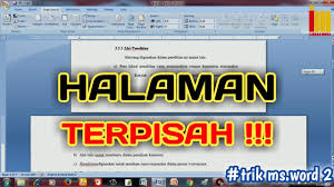 Maybe you would like to learn more about one of these? Cara Mengatur Halaman Word Yang Berbeda Cara Memisahkan Halaman Youtube